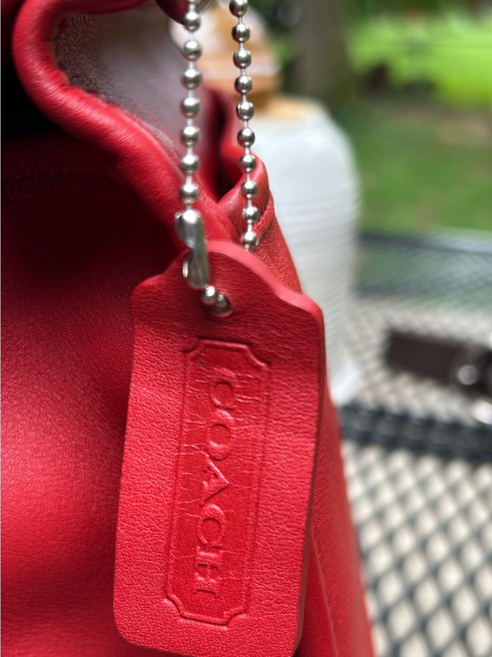 Coach Vintage Red Willis with Nickel hardware - Picture 5 of 11